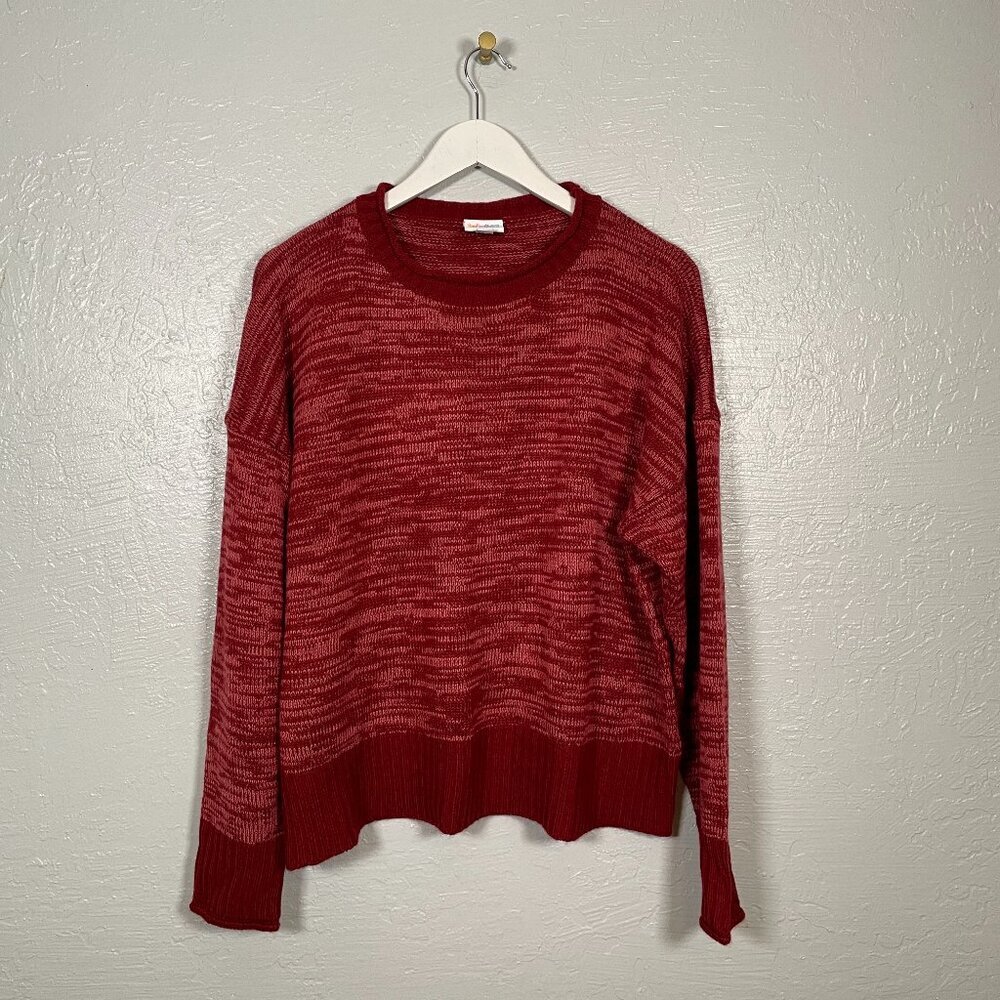 Lularoe Women XL Maroon Red Heathered Harper Sweater Knit Long Sleeve Stretch